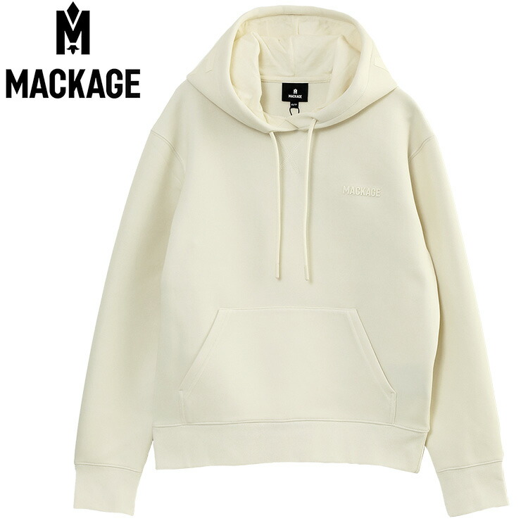 マッカージュ MACKAGE レディース パーカー ZOSIA-Z-CREAM ダブルフェイスジャージー 同色ロゴタイプ 伸び伸びする填まる フーディー 【新作】