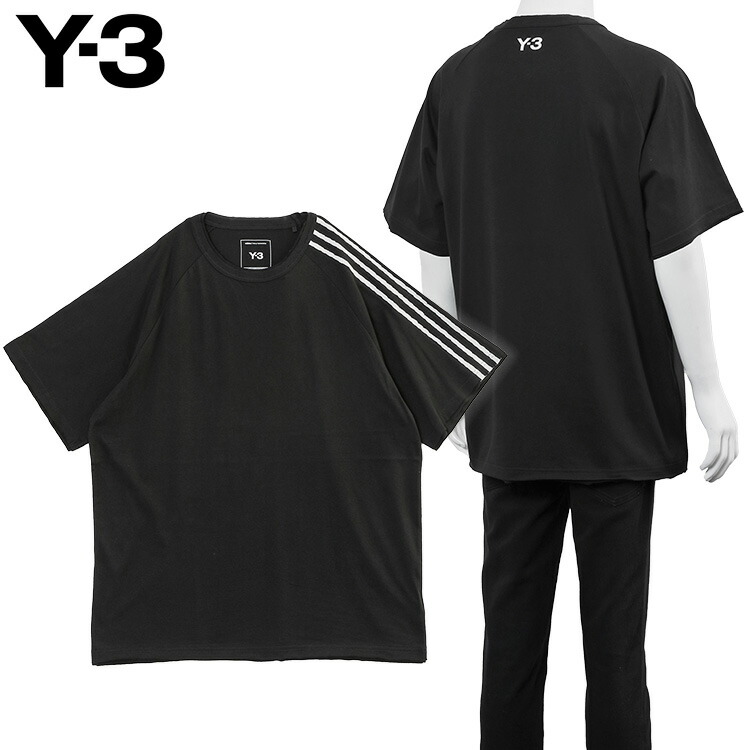 ワイスロバート・エドワード・リー Y-3 置き目外辺部 3ストライプス 遊撃手捩り プルオーバー メンズ KQ9793 黒いこと カットオフ産業 半袖【新作】