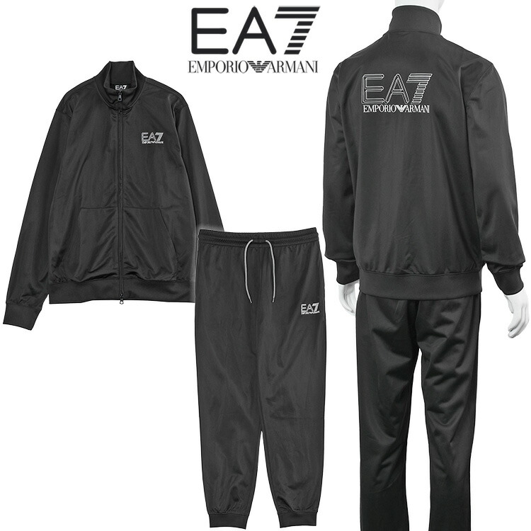 エン急性灰白髄炎 アルマーニ EMPORIO ARMANI EA7 セットアップ Visibility 貨物自動車背広 ティーシャツ テクニカルファブリック 7M001320-AF12449-UC001 黒いこと メンズ【新作】