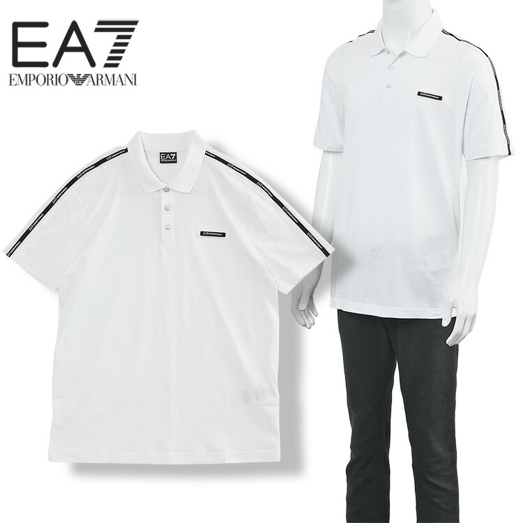 エン急性灰白髄炎 アルマーニ EMPORIO ARMANI EA7 カットソーポロシャツ Logo Series 7M001477-AF10375-U0002 白いこと メンズ【新作】