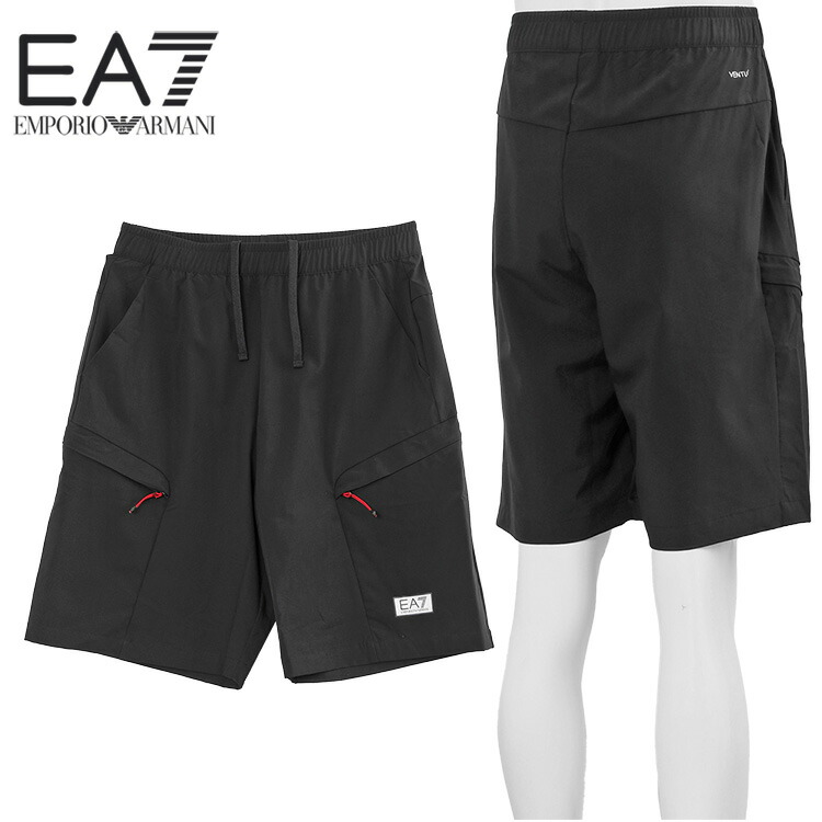 エン急性灰白髄炎 アルマーニ EMPORIO ARMANI EA7 Dynamic Athlete 積貨委託貨物 二分の一ズボン下 バミューダズボン下 VENTUS7 テクニカルファブリック 7M001377-AF13392-UC001 黒いこと メンズ【新作】