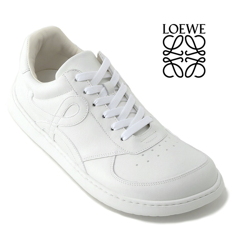 ロエベ LOEWE ジャンボ スニーカー M816282XBN-2100 ホワイト ソフトグレインカーフスキン Lモノグラム レザー アナグラム ラバーカップソール【新作】｜ＩＭＰＯＲＴＢＲＡＮＤ　ＪＰ