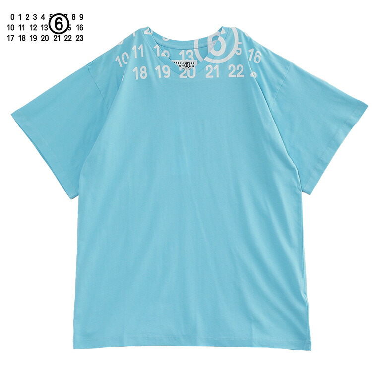 エムエムシックス MM6 Maison Margiela KIDS キッズ Tシャツ オーバーサイズ ブルー M60986-MM02Y-M6809 半袖 クルーネック 大人もOK ジャージー トップス【新作】【エントリーでポイント5倍】｜ＩＭＰＯＲＴＢＲＡＮＤ　ＪＰ