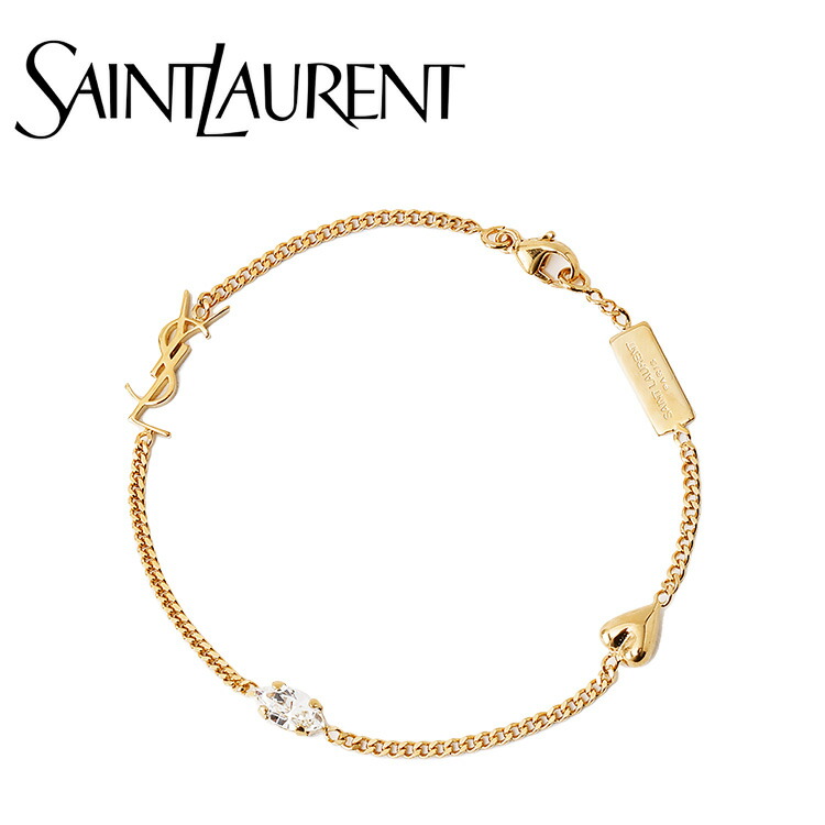 サンローラン SAINT LAURENT 腕輪 701950-Y1526-9137 AGED BRASS GOLD カサンドラ ハート型惹きつける 生産ライン石ころ 有線テレビチェーン店 YSLモノグラム レディース【新作】
