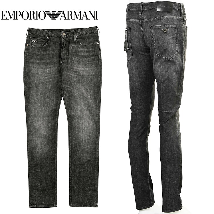 エンポリオ アルマーニ EMPORIO ARMANI ジーンズ スリムフィット ストレッチ J06 EM000121-AF23022-M8001 ウォッシュブラック メンズ デニム パンツ【新作】【エントリーでポイント5倍】|IMPORTBRAND JP