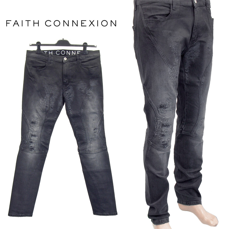 人面 所縁 Faith Connexion デニム デニム M5502d00w13 Black 涅色 Faith Connexion ジーンズ デニム 毀損加工 Blackm5502d00w13 Pasadenasportsnow Com