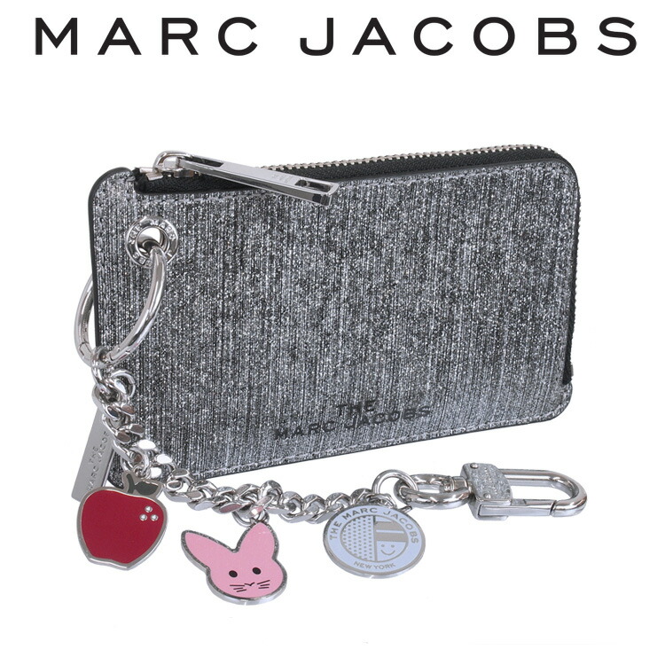 超激安 マークジェイコブス Marc Jacobs コインケース ミニ財布 キャラクターチャーム グリッター M 040 Silver シルバー ギフト雑貨 在庫あり 即納 Eyp Rs