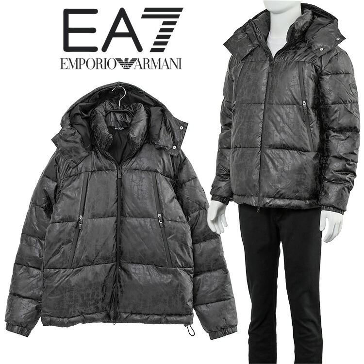 エンポリオアルマーニ　中綿ジャケットM EMPORIO ARMANI エンポリオアルマーニ 袖BIGロゴ フルジップ