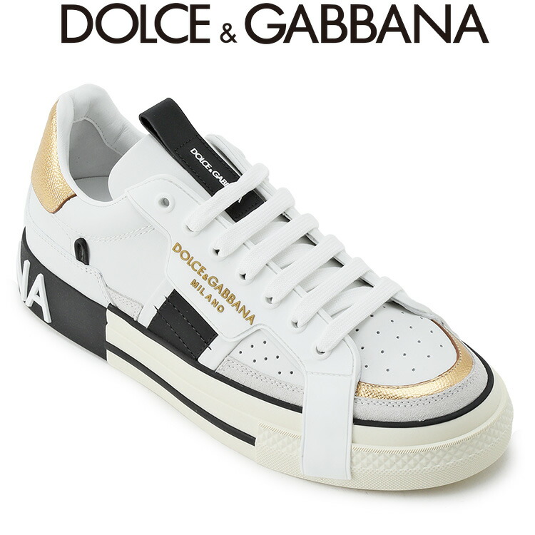 【Dolce&Gabbana】 ミックスマテリアル スニーカー 国内発送 Dolce & Gabbana ミックスマテリアル レースアップ スニーカー