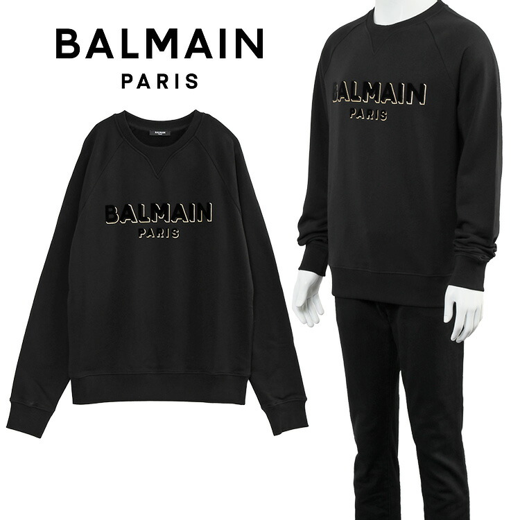 BALMAIN ロゴトレーナー　スウェット　黒 楽天市場】BALMAIN PARIS バルマン スウェット トレーナー