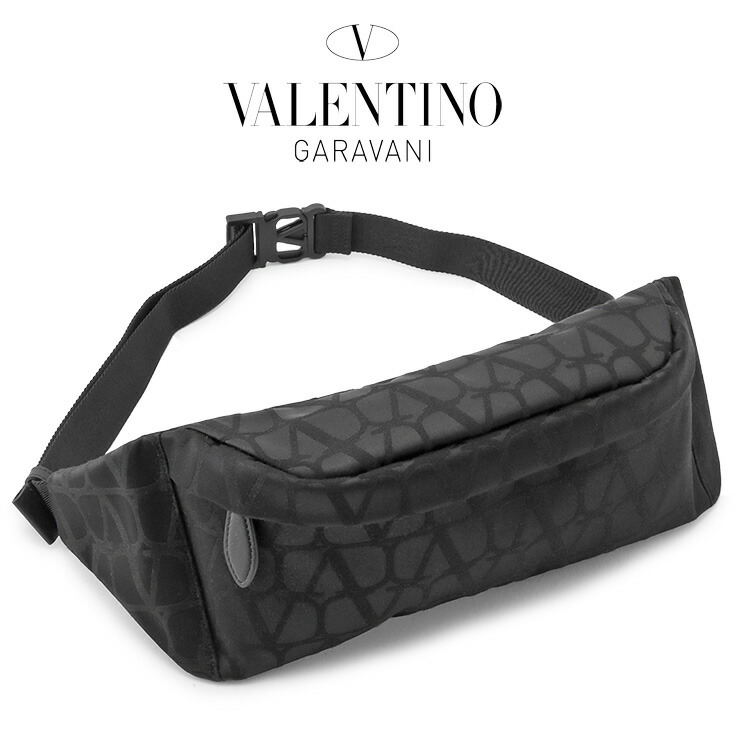 ヴァレンティノ VALENTINO ブラック イコノグラフ ナイロン ベルトバッグ 3Y2B0C31CSH-0NO