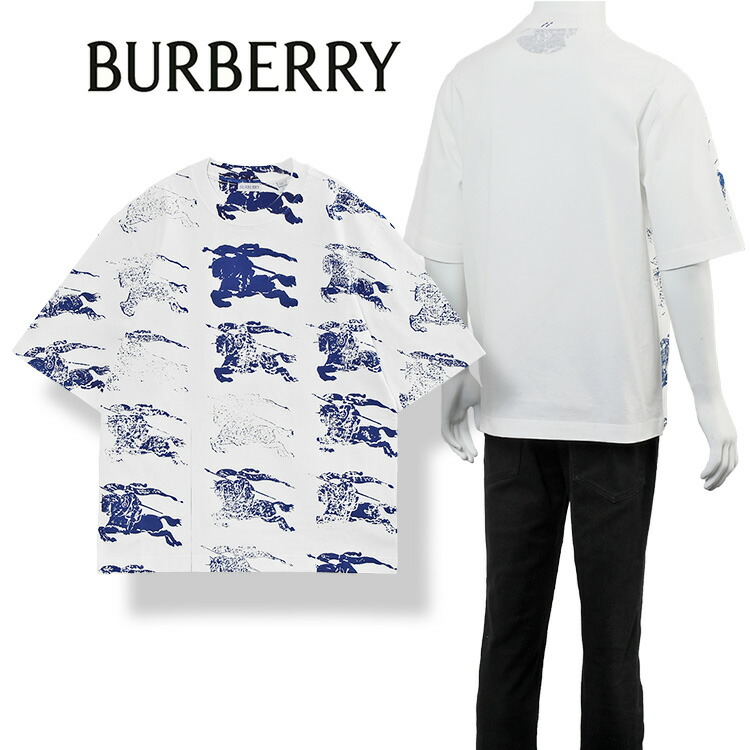 新品　白バーバリー トレーナー男女兼用 BURBERRY バーバリー トレーナー EKD ホワイト × 8072758-A1464