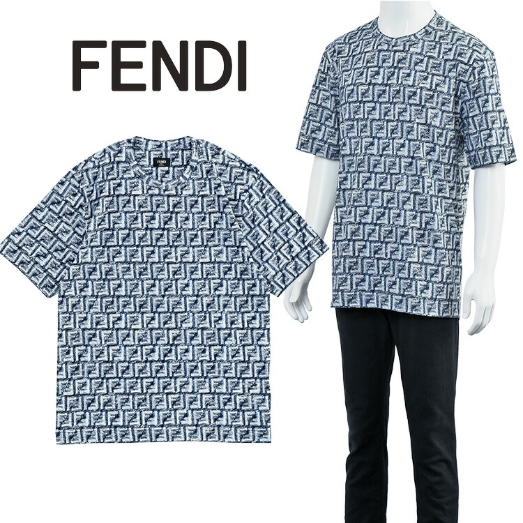 楽天市場】フェンディ FENDI ブラックコットンTシャツ クルー