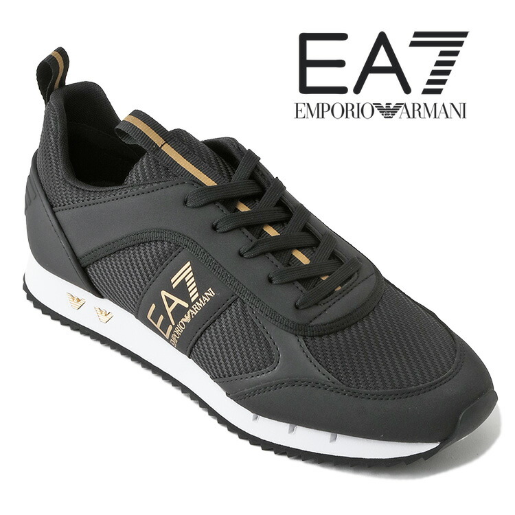 EA7 スター スニーカー ブラック＋ゴールド X8X121-XK359-M701 楽天市場】アルマーニ EMPORIO ARMANI EA7 スニーカー スター