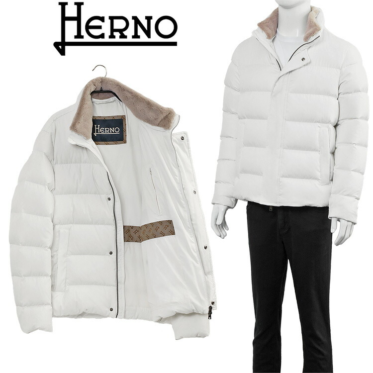 楽天市場】ヘルノ メンズ HERNO エコファー ダウンジャケット