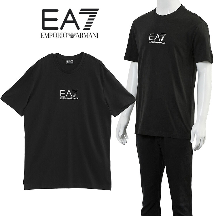 EA7 ビスコース Tシャツ Gold Label スリムフィット 7M000301-AF13739-UC001 ブラック【新作】