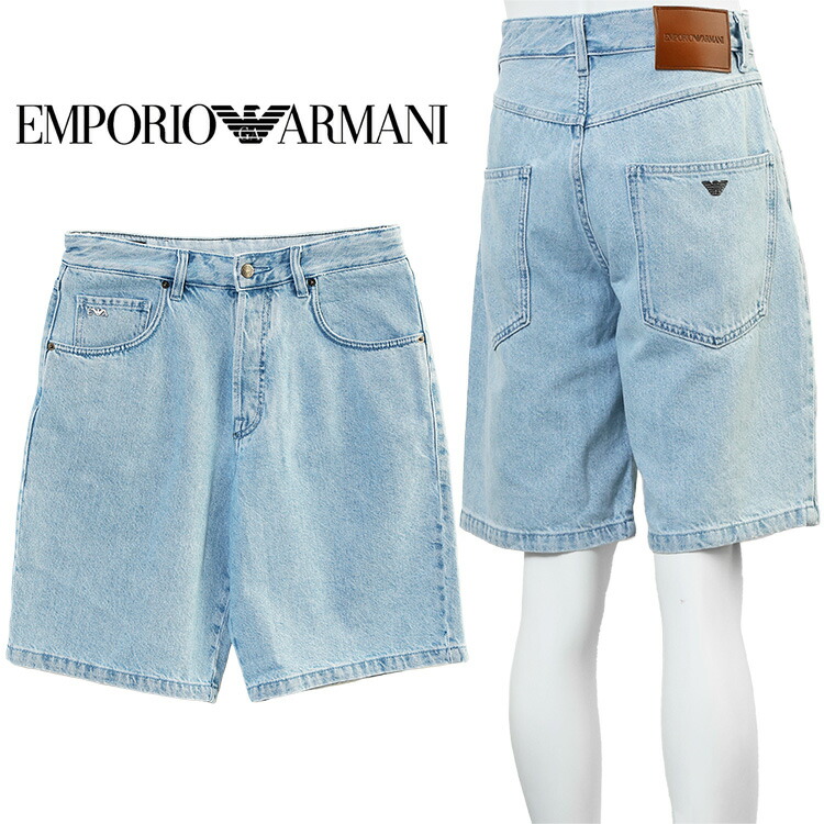 エンポリオアルマーニ EMPORIO ARMANI 二分の一ズボン下 ウォッシュデニム EM001723-AF13269-MB003【新作】