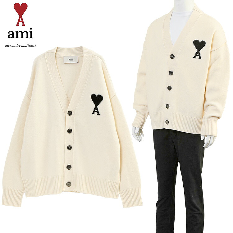 アミパリスカーディガン 楽天市場】アミ パリス AMI PARIS FKC111.KN0025 カーディガン RED ADC