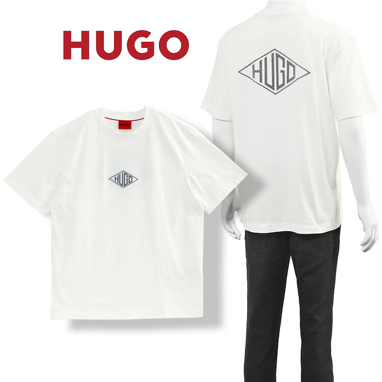 ヒューゴ HUGO プルオーバー フロッキーロゴ 50534951-102 NATURAL ヒューゴボス 【新作】