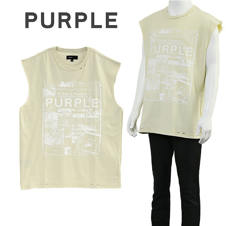パープル ブランド名 PURPLE BRAND 貯蔵タンクいの一番 Fantasy Tank Top P103-JAGF225-ECRU【新作】