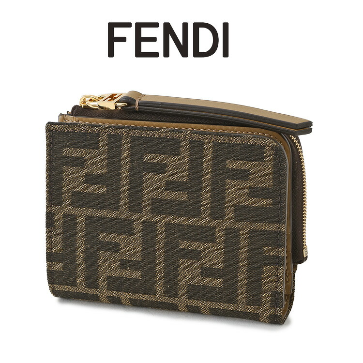 楽天市場】【財布】FENDI フェンディ ズッカ柄 FFロゴ 2つ折財布 二