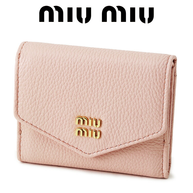 楽天市場】ミュウミュウ MIUMIU マテラッセレザー 折り財布