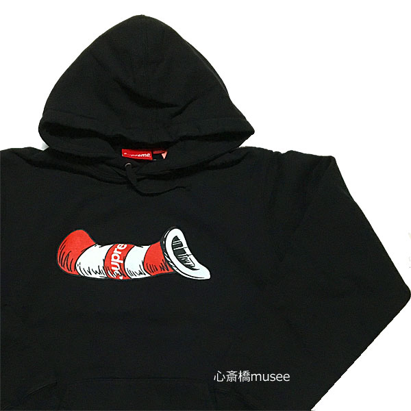 supreme cat in the hat hooded sweatshirt black