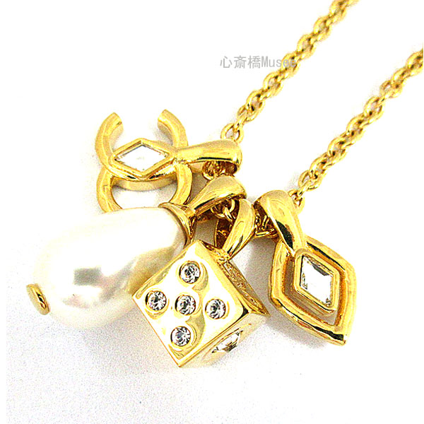 ≪ 新品 ≫ CHANEL シャネル ネックレス ゴールド AB9921 B09973 NM119 クリスタル ラインストーン ティアードロップ パール CHANEL 箱 リボン ラッピング|インポートミュゼ心斎橋筋一丁目店