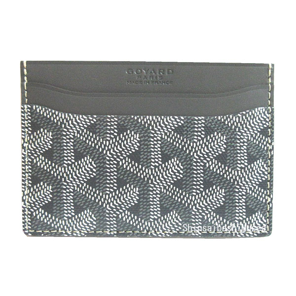 ≪新品≫ 正規品 ゴヤール カードケース SAINT SULPICE サンシュルピス パスケース 名刺入れ グリス グレー 箱 ≪Brand new≫ GOYARD Goyard SAINT SULPICE CARD WALLET Black Pass Case Business Card Holder Box Genuine