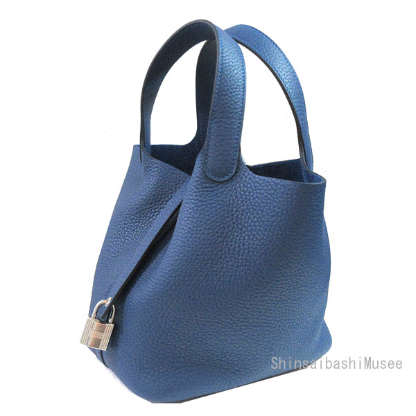 ≪ 新品 ≫ エルメス ピコタン ロック 18 PM ブルータイ シルバー金具 トリヨンクレマンス G刻印 ≪Brand new≫ Hermes Picotin Lock 18 PM Bleu Tie Silver Hardware Taurillon Clemence Leather G Stamp｜インポートミュゼ心斎橋筋一丁目店 346,500円