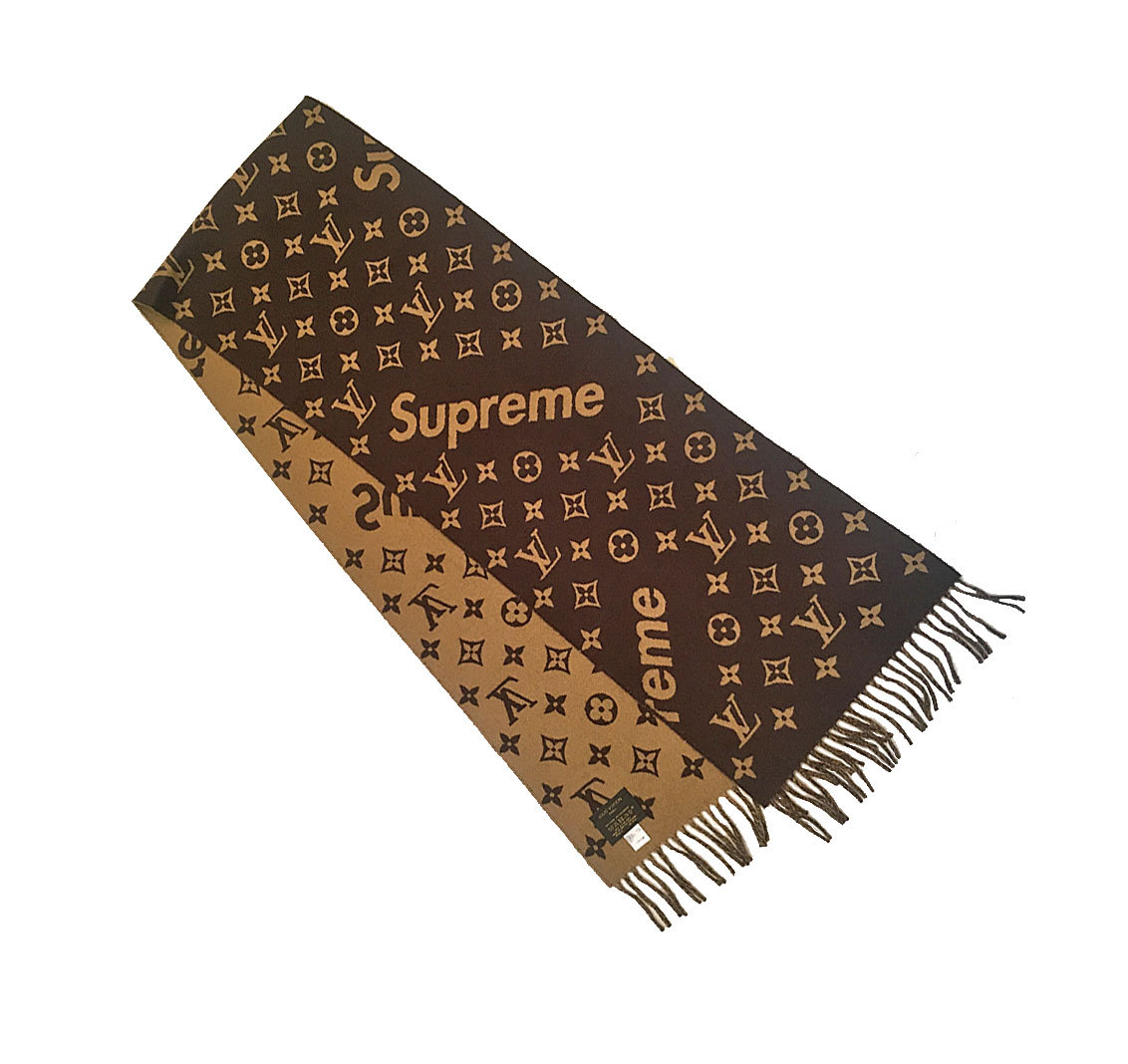 新品 Supreme Louis 茶 Vuitton シュプリーム ルイ ヴィトン マフラー モノグラム ブラウン 茶 ニット帽 Mp11 インポートミュゼ心斎橋筋一丁目店17 新品 ルイヴィトン シュプリーム Vitton Supreme コラボ