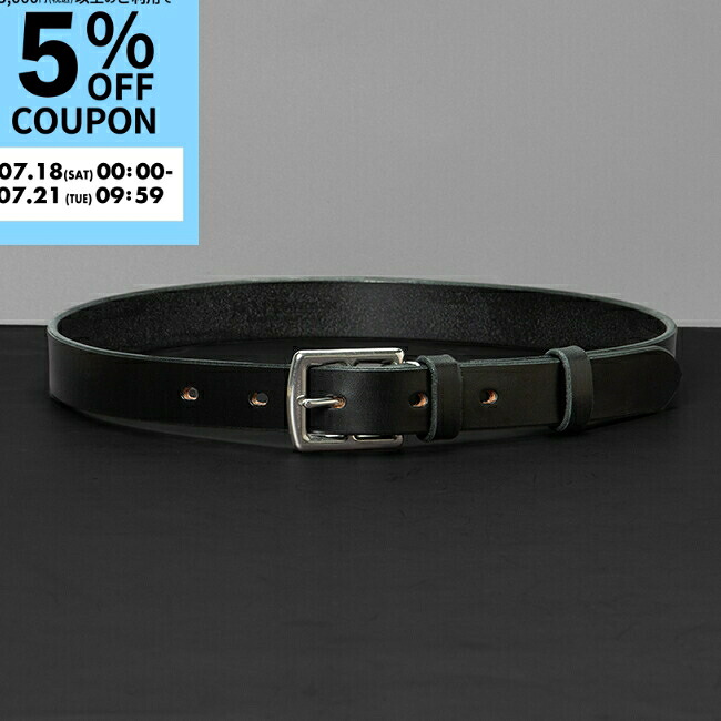 ジェイ&エムデヴィッドソン/J&M DAVIDSON ベルト メンズ HARNES BUCKLE 25mm レザーベルト BLACK BHNS0XXBR25-0001-999S｜Import Brand Grace