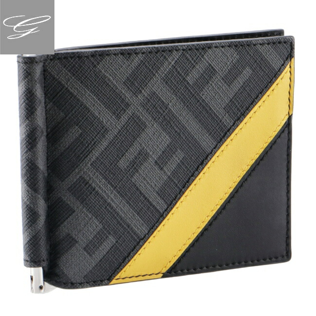 楽天市場 フェンディ Fendi 財布 メンズ Diagonal Ff 二つ折り財布 Nero Sunflowers Palladio 7m0281 xs F0r2a Import Brand Grace