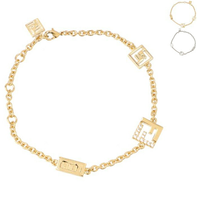 FENDI ブレスレット エフイズ ゴールドチェーン Fロゴ アクセサリー 美品 FENDI ブレスレット エフイズ ゴールドチェーン Fロゴ アクセサリー 美