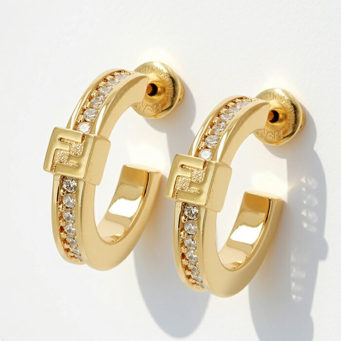 楽天市場】フェンディ FENDI ピアス FENDI O'LOCK FFロゴ スタッド