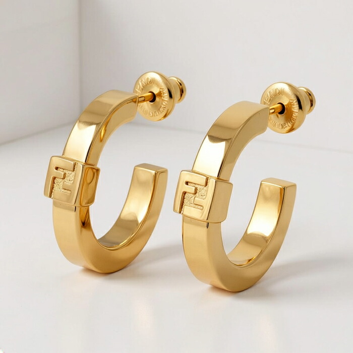 フェンディ/FENDI レディース ピアス フォーエバー フェンディ FOREVER 0.3cm幅 フープピアス 2026年春夏新作 8AL216-B08|Import Brand Grace