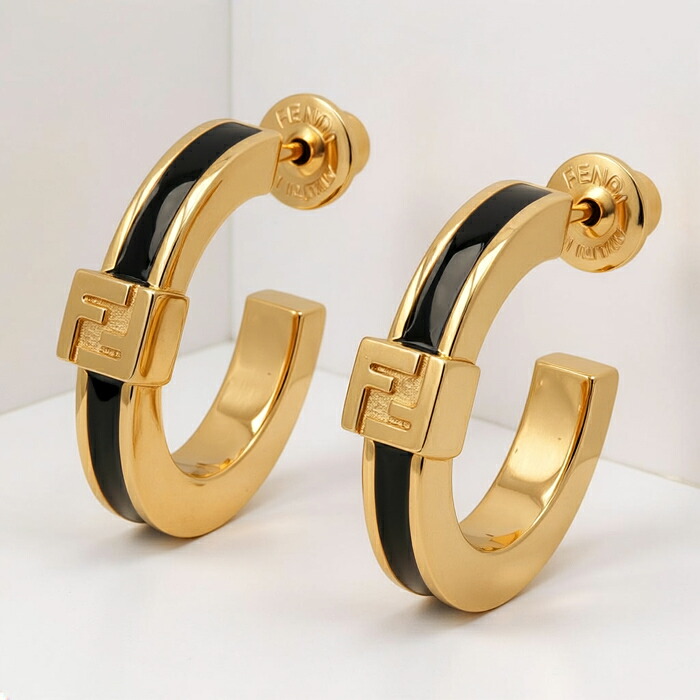 フェンディ/FENDI レディース ピアス フォーエバー フェンディ FOREVER 0.3cm幅 フープピアス 2026年春夏新作 8AL216-TL9|Import Brand Grace