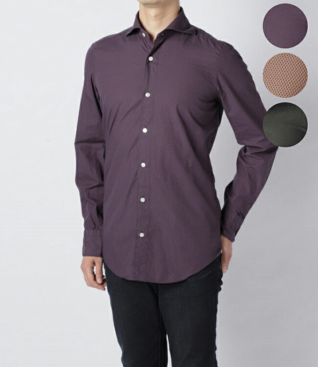 保証書付 フィナモレ Finamore シャツ メンズ Tokio プリントシャツ Simone 最安値挑戦 Gerencial Institutoacqua Org Br