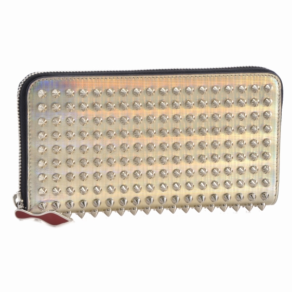 楽天市場 クリスチャンルブタン Christian Louboutin 財布 メンズ Panettone Spikes Wallet ラウンドファスナー長財布 プラチナシルバー 0007 3232 Import Brand Grace