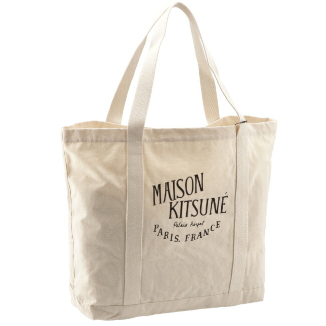 メゾンキツネ MAISON KITSUNE バッグ メンズ PALAIS ROYAL SHOPPING BAG トートバッグ ECRU  AU05100WW0008-0001-P700 【96%OFF!】