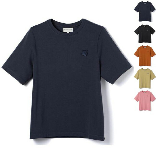 メゾンキツネ 半袖 Tシャツ レディース ネイビー ハンドライティングロゴ 売れ筋商品|||MAISON KITSUNE' IW00131KJ0035 MAISON KITSUNE メゾンキツネ 半袖 Tシャツ レディース ネイビー