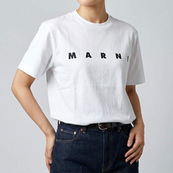 マルニ/MARNI メンズ 【成年者も聞き届ける】キッズ ティーシャツ 半袖 ロゴタイプ 労働者の一団のど首 遊撃手衣袂 刷り上げるティーシャツ 2026年春夏新作 M002MV-M00RF トップス-レディースファッション