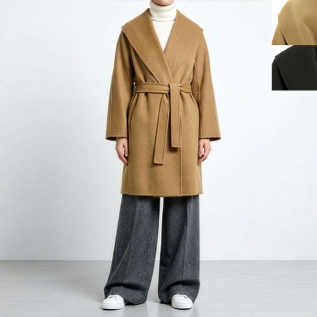 エス マックスマーラ 'S MAX MARA ガウンコート MESSI メッシ レディース ダブルフェイス ピュアヴァージンウール ミドル丈 2529016061|Import Brand Grace