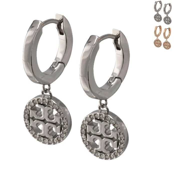 トリー バーチ/TORY BURCH レディース ピアス MILLER PAVE フープピアス ミラー 87041-0098【26SSSALE】｜Import Brand Grace
