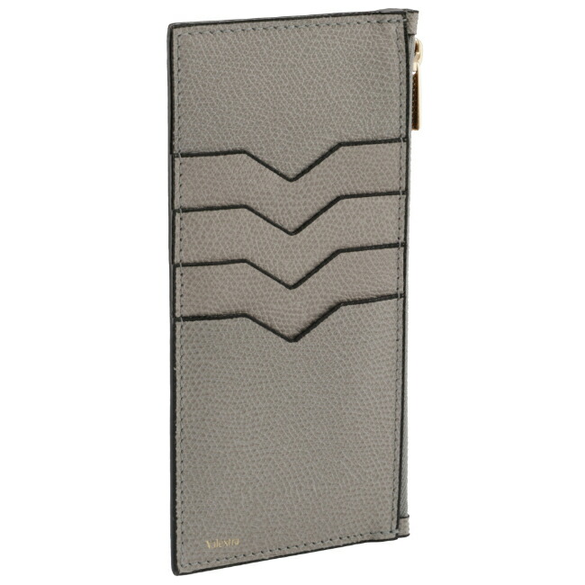 ヴァレクストラ VALEXTRA 財布 メンズ 4 CC COINS SMALL WALLET ソフトカーフスキン パスケース CENERE GC V2A11-028-00CEOC 2022春夏