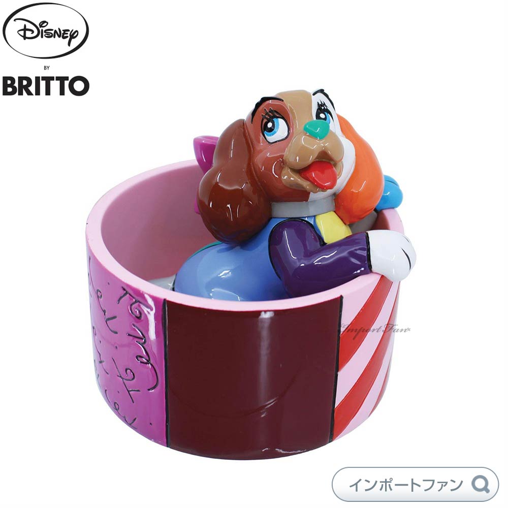 ブリット レディ 70周年アニバーサリー ミニ わんわん物語 6017592 Disney by Romero Britto 置物 ギフト プレゼント｜Import Fan