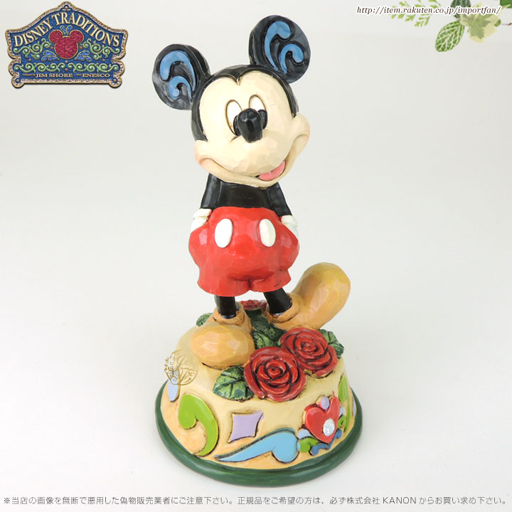 新規購入 ジムショア 6月 ミッキーマウス バラ ディズニー 誕生日祝いにおすすめ June Mickey Mouse Figurine Jim Shore 楽天カード分割 Haringeylawcentre Org Uk