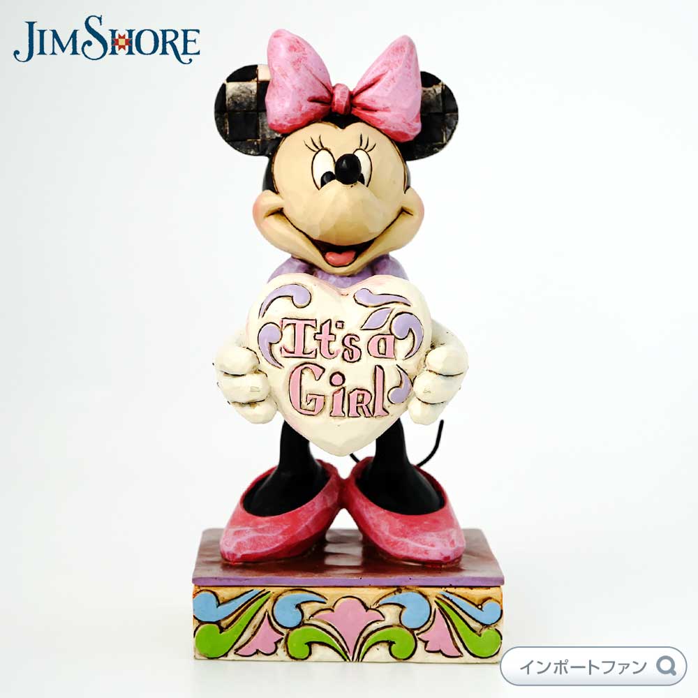 ジムショア ミニーマウス 新しい赤ちゃん 一人の女の子 ディズニー 4043664 It's A Girl New Baby Girl Minnie Mouse Figurine jim shore ギフト プレゼント 【ポイント最大47.5倍！お買い物マラソン セール】｜Import Fan 40,040円