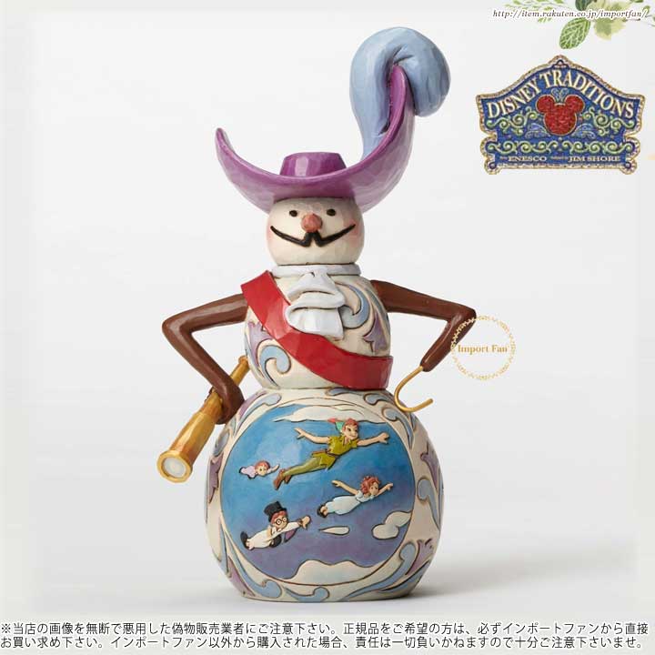 ジムショア ネバーランドのクリスマス ピーターパン の雪だるま フック船長 4051971 Christmas in Neverland Peter Pan Snowman Figurine jim shore ギフト プレゼント 【ポイント最大47.5倍!お買い物マラソン セール】|Import Fan