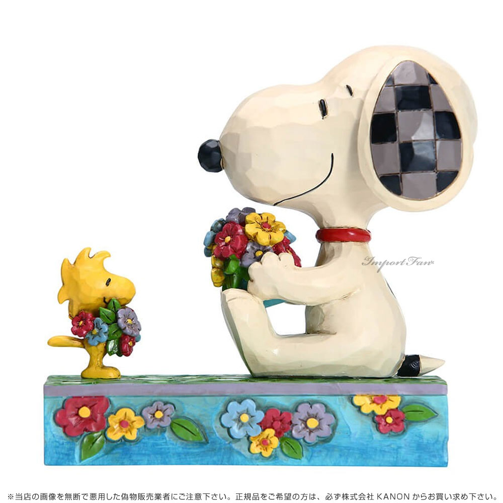 アウトレット送料無料 ジムショア スヌーピー ウッドストック 花束 フラワー ピーナッツ Snoopy Woodstock With Flowers Peanuts Jim Shore 珍しい Www Entraide Ma